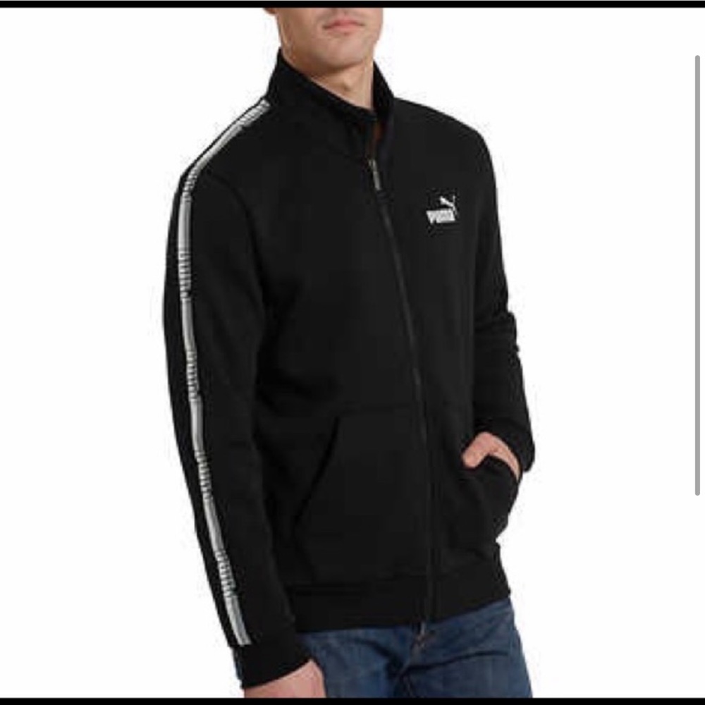 Puma Mens Tape Full Zip Hoodie Casual